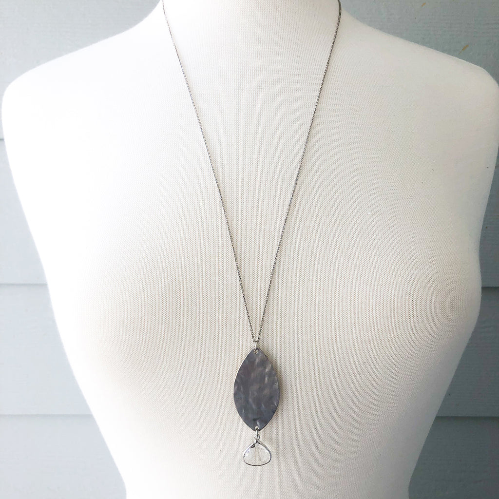 Leaf Necklace ~ Clear