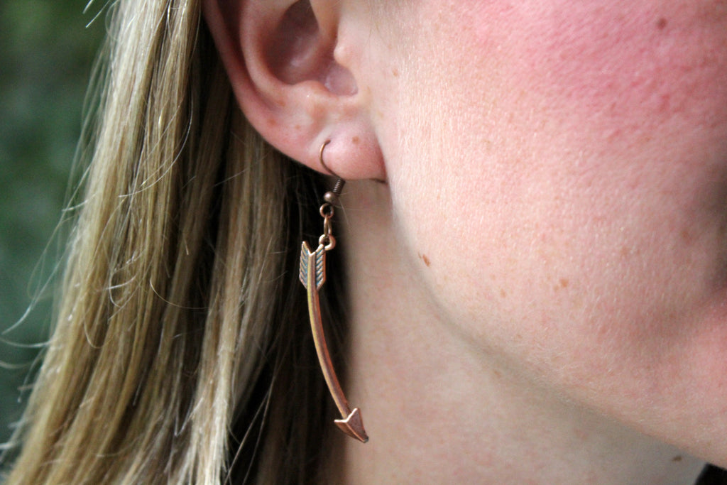 Bronze Arrow Earrings