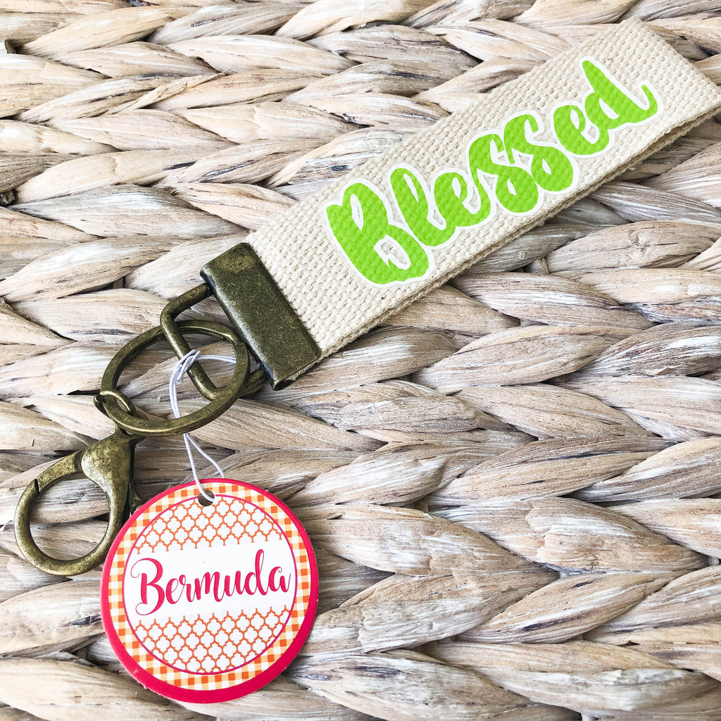 Lime Blessed Keychain