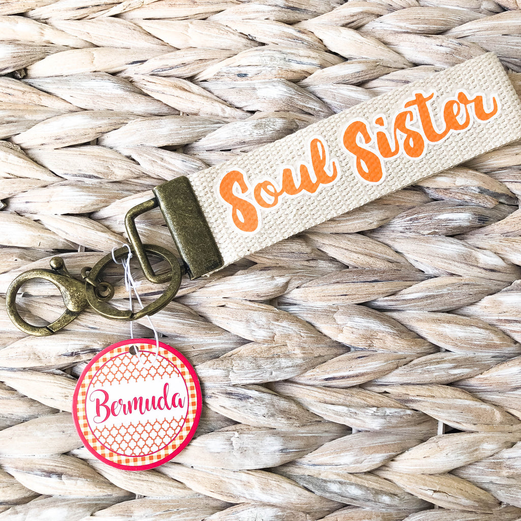 Orange Soul Sister Keychain