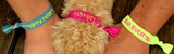 His Girl and Cross Neon Pink hair tie and Neon Green print