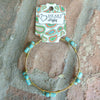 Stone Cross Turquoise Bangle Bracelet