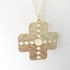 Cross Necklace with Discs