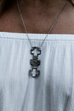 Silver Tri-Cross Necklace
