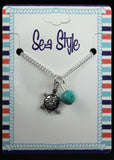 Sea Turtle Pendant  Necklace